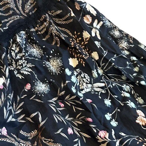 Moulinette Soeurs Anthropologie Floral Print Dress Lace Trim Size 2 Women's - Picture 6 of 13